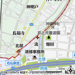 愛知県岩倉市井上町（流）周辺の地図