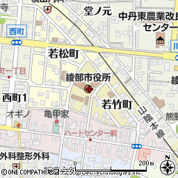 京都府綾部市周辺の地図