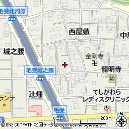 愛知県一宮市大和町毛受西屋敷89周辺の地図
