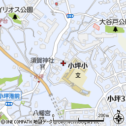 神奈川県逗子市小坪周辺の地図