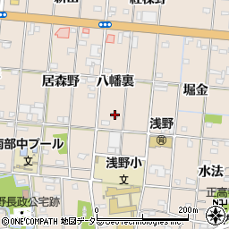 愛知県一宮市浅野八幡裏51周辺の地図