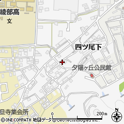 京都府綾部市岡町四ツ尾下32-1周辺の地図