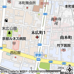 福知山旅館　ホテル組合事務所周辺の地図