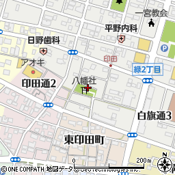 愛知県一宮市一宮白旗周辺の地図