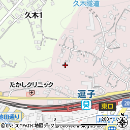神奈川県逗子市山の根1丁目周辺の地図