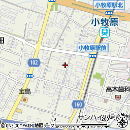 愛知県小牧市小牧原新田1876周辺の地図