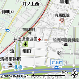 愛知県岩倉市井上町東畑田周辺の地図
