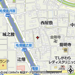 愛知県一宮市大和町毛受西屋敷90周辺の地図