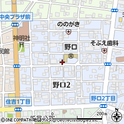 愛知県一宮市野口周辺の地図