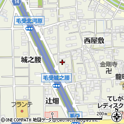 愛知県一宮市大和町毛受西屋敷122周辺の地図