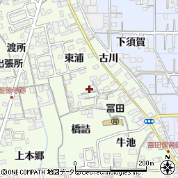 愛知県一宮市冨田東浦245周辺の地図