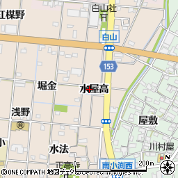 愛知県一宮市浅野水屋高62周辺の地図