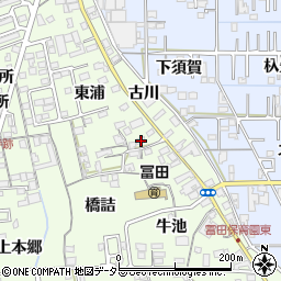 愛知県一宮市冨田東浦246-2周辺の地図
