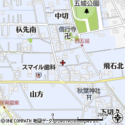 愛知県一宮市西五城中切651周辺の地図