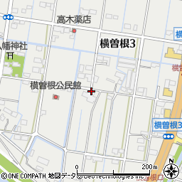 岐阜県大垣市横曽根周辺の地図