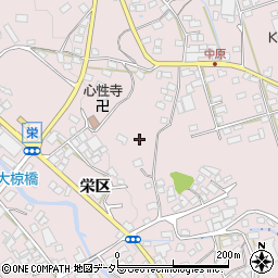 岐阜県多治見市笠原町栄区周辺の地図