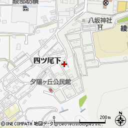 京都府綾部市岡町四ツ尾下6周辺の地図