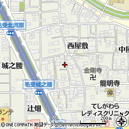 愛知県一宮市大和町毛受西屋敷94周辺の地図