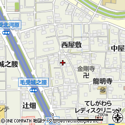 愛知県一宮市大和町毛受西屋敷77周辺の地図