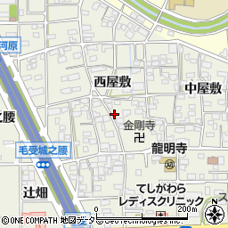 愛知県一宮市大和町毛受西屋敷74周辺の地図