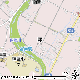 愛知県春日井市神屋町森周辺の地図