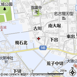 愛知県一宮市東五城古川303周辺の地図