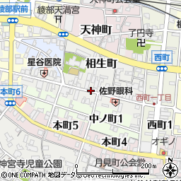 京都府綾部市広小路周辺の地図