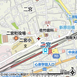 ザ・パーク二宮駅前駐車場周辺の地図