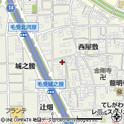 愛知県一宮市大和町毛受西屋敷118周辺の地図