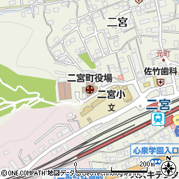 神奈川県二宮町（中郡）周辺の地図