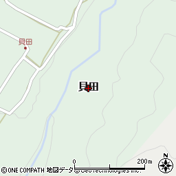 鳥取県江府町（日野郡）貝田周辺の地図