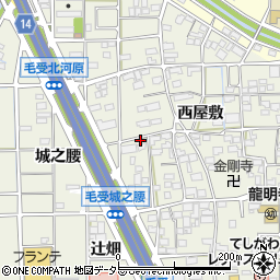 愛知県一宮市大和町毛受西屋敷116周辺の地図