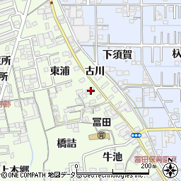 愛知県一宮市冨田東浦243周辺の地図