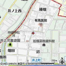 愛知県岩倉市井上町周辺の地図