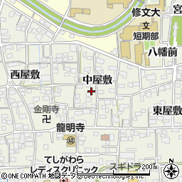 愛知県一宮市大和町毛受中屋敷周辺の地図
