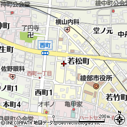 京都府綾部市若松町39周辺の地図