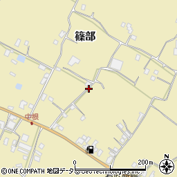 千葉県富津市篠部周辺の地図