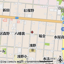 愛知県一宮市浅野堀金9周辺の地図