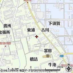 愛知県一宮市冨田東浦240周辺の地図