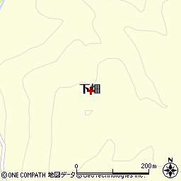 鳥取県東伯郡三朝町下畑周辺の地図