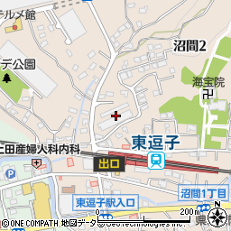 神奈川県逗子市沼間2丁目9周辺の地図