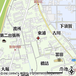 愛知県一宮市冨田東浦204周辺の地図