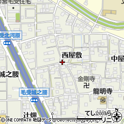 愛知県一宮市大和町毛受西屋敷100周辺の地図