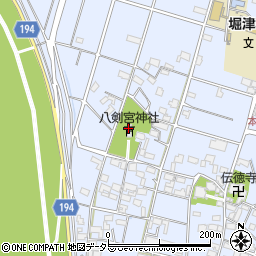 八剣宮神社周辺の地図