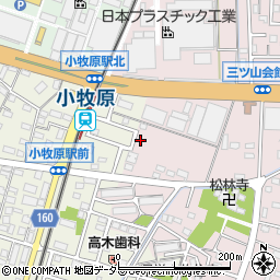 愛知県小牧市東田中458周辺の地図