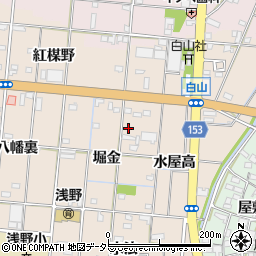愛知県一宮市浅野堀金55周辺の地図