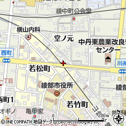 京都府綾部市若松町山塚周辺の地図