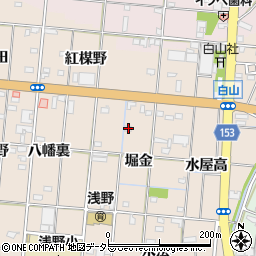 愛知県一宮市浅野堀金40周辺の地図
