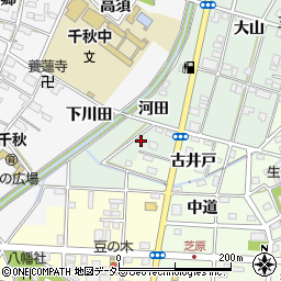 愛知県一宮市千秋町加納馬場河田周辺の地図