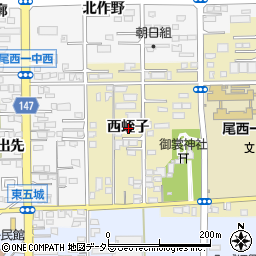 愛知県一宮市三条西蛭子周辺の地図
